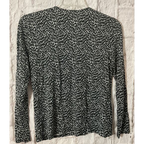 Talbots Black & White Top Medium - Picture 4 of 6